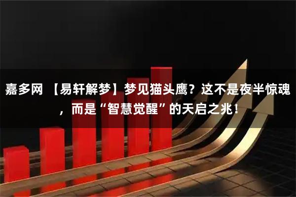 嘉多网 【易轩解梦】梦见猫头鹰？这不是夜半惊魂，而是“智慧觉醒”的天启之兆！